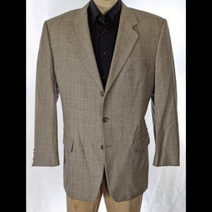 Corneliani Italy Virgin Wool Sport Coat Blazer Sz 44L EUC